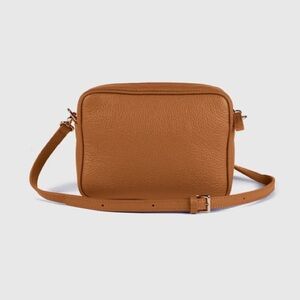 Quince Italian Leather Crossbody Bag | Cognac
